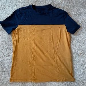 Navy Blue and Gold T Shirt